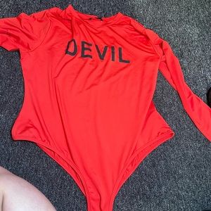 Red bodysuit